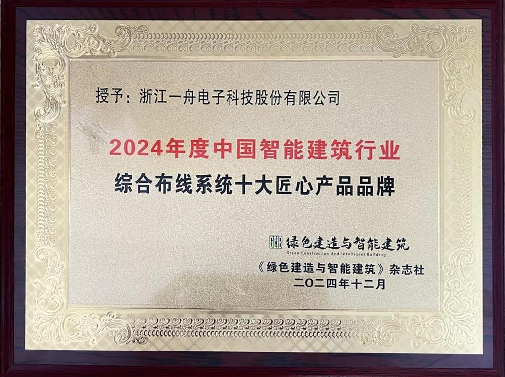 榮獲2024年度綜合布線系統(tǒng)十大匠心產(chǎn)品品牌 獎牌.jpg